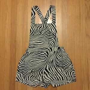 Forever 21 light weight Zebra Prints Romper Shorts